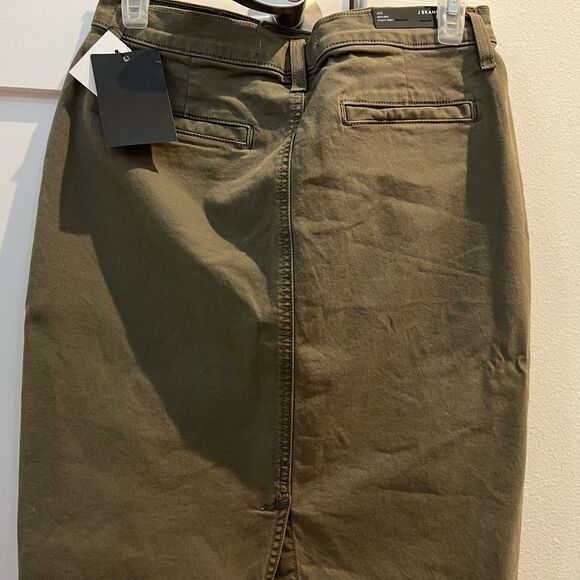 J Brand Womens Ani 7035B114 Midi Skirt Olive Drab Khaki 27 - Picture 6 of 16